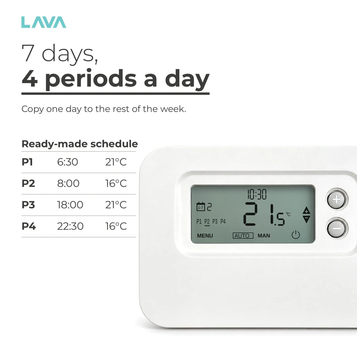 7 day programming with 4 periods a day