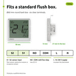 ENGO EONE-230 white thermostat – size and terminals