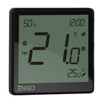 ENGO EONE 230V wired ZigBee smart thermostat, black