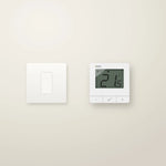 ENGO E25-230 white thermostat – installed on the wall