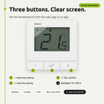 ENGO E25-230 white thermostat – controls and settings