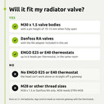 ENGO ETRV-M30 smart Zigbee thermostatic radiator valve, M30 x 1.5 – close-up