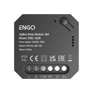ENGO EREL-16ZB ZigBee Smart Relay 16A Volt-Free for Boiler and Pump