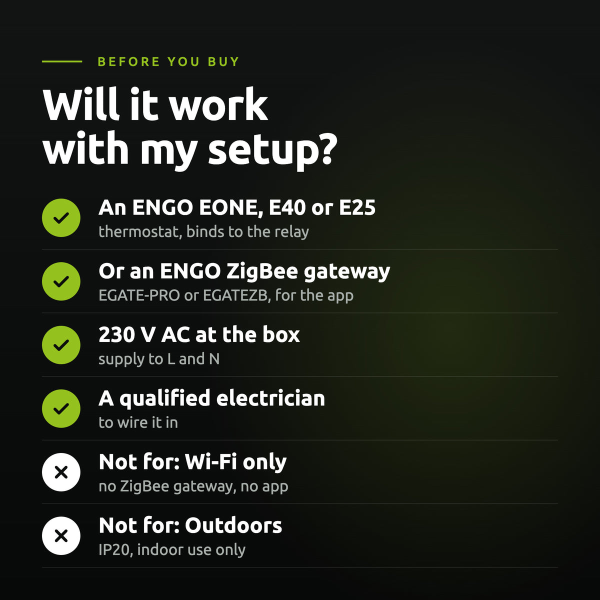 ENGO EREL-16ZB ZigBee relay – will it work with my setup