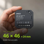 ENGO EREL-16ZB ZigBee relay – true size in the hand