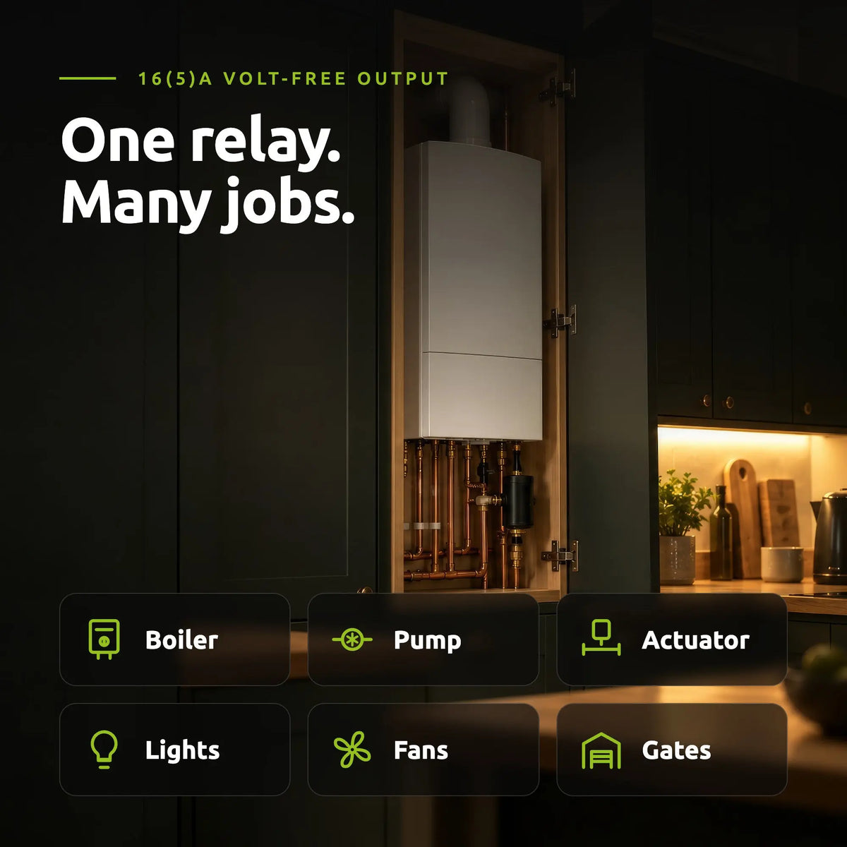 ENGO EREL-16ZB ZigBee relay – uses: boiler, pump, lights