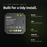 ENGO EREL-16ZB ZigBee relay – terminals, button and LED