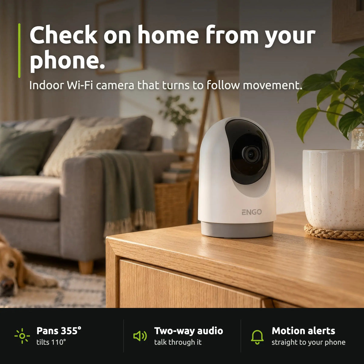 ENGO ECAM indoor camera – in use