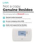 Made and supported by Resideo, the company behind Honeywell Home