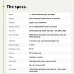 ENGO E40-BAT specifications