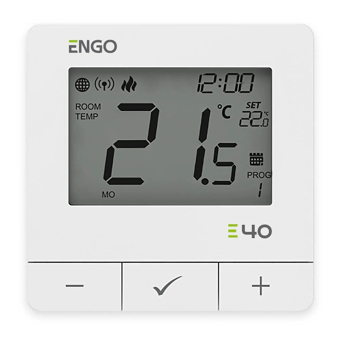 ENGO E40 230V wired ZigBee thermostat, white