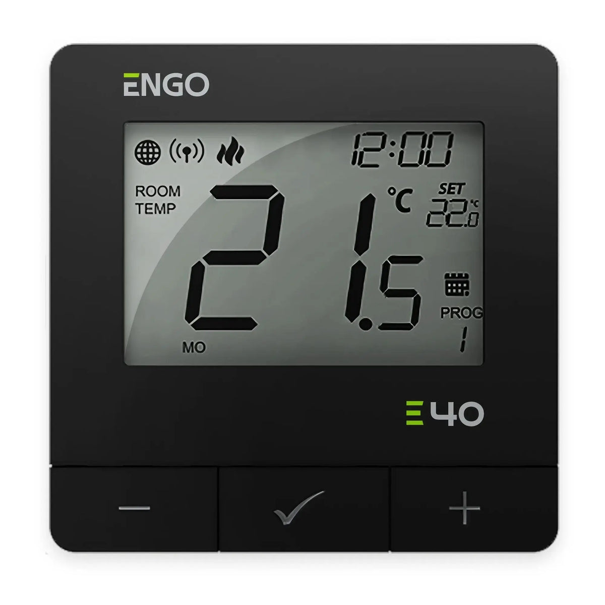 ENGO E40 230V wired ZigBee thermostat, black