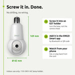 ENGO ECAM-E27 light-bulb camera – size and fitting