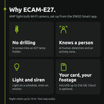 ENGO ECAM-E27 light-bulb camera – key features