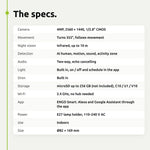 ENGO ECAM-E27 light-bulb camera – specifications