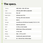 ENGO ECAM-L1 light camera – specifications