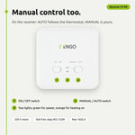 ENGO E7-RX receiver with ON/OFF and MANUAL/AUTO switches and two status lights