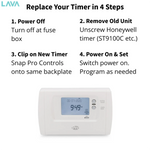 OPENBOX - 7-Day Heating Timer – Replaces Honeywell Thermostat ST9100C, ST9100A, ST6100, ST7100 Pro