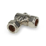 15mm Angled Chrome ISO Isolation Valve (WRAS) Compression - 10 Pack Lava