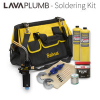 Professional Plumbers Soldering Kit with BlowTorch Mapp Gas and Tool Bag