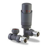 LavaTherm TRV Anthracite Thermostatic Radiator Valve - Angled LavaTherm