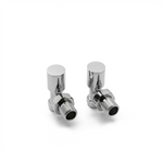 LavaTherm Angled Polished Radiator Valves Pair 15mm LavaTherm - Close Up Detail