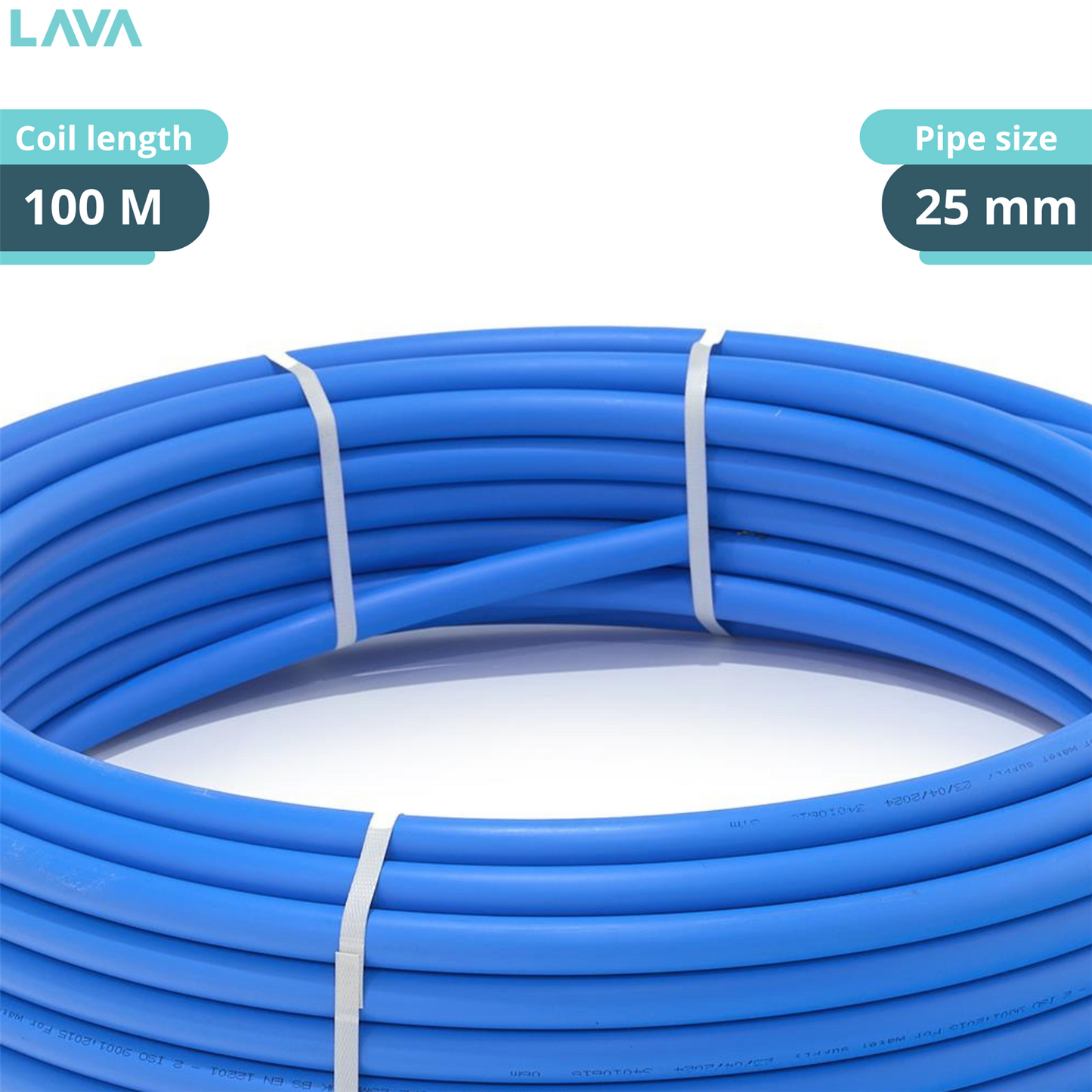 LavaTap 25mm MDPE Pipe Blue 100m Roll LavaTap