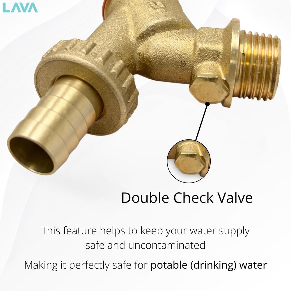 LavaTap Outside Tap 1/2in WRAS Approved Double Check Valve LavaTap