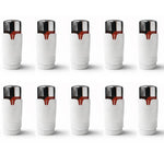LavaTherm White and Chrome Thermostatic Radiator Valve TRV Head M30 x 1.5 - 10 Pack LavaTherm