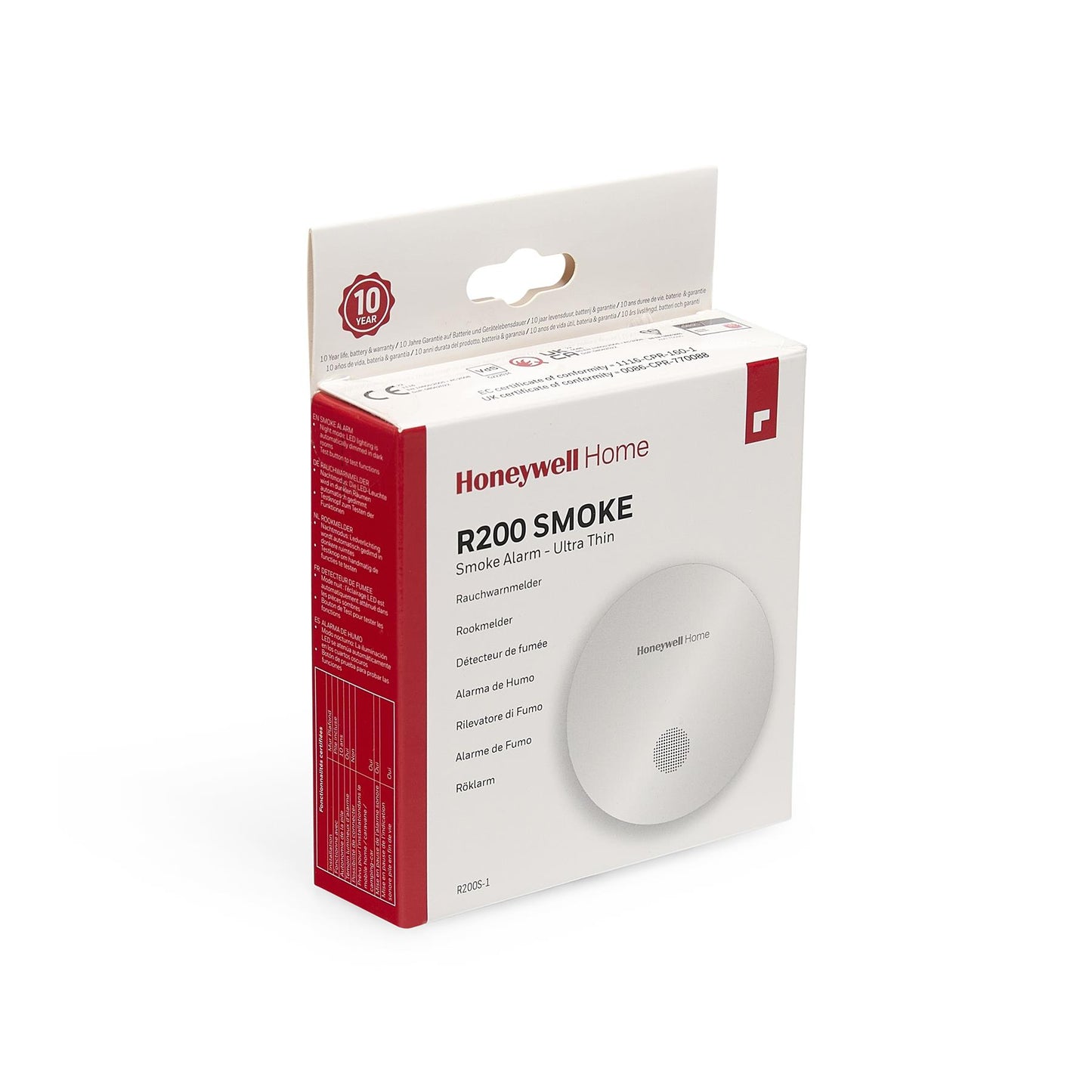 Honeywell Home R200S Smoke Alarm | 10-Year Sealed Battery & Ultra-Slim Optical Detector Honeywell Home - Rear View