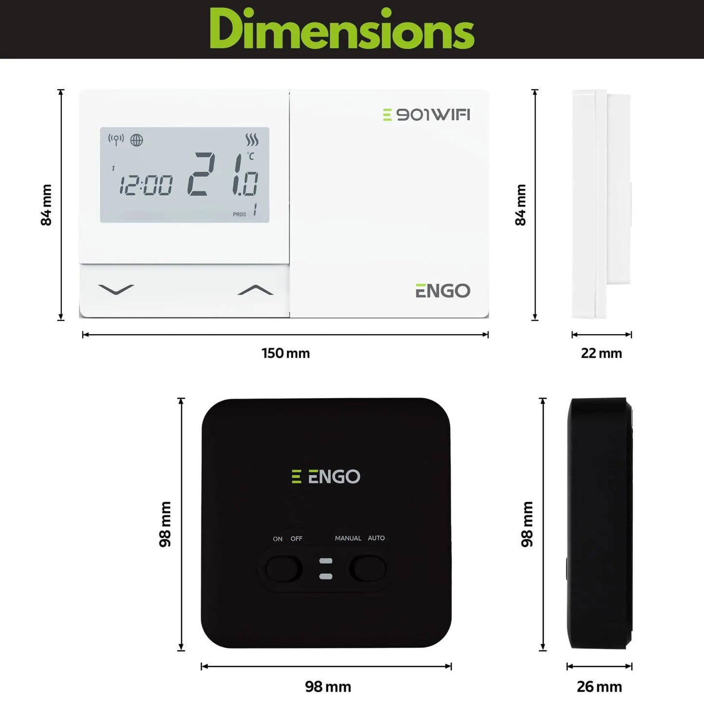 OPENBOX - ENGO E901WIFI Wireless Smart Thermostat 7 Day Programmable Wifi Smart Heating  Alexa Google ENGO Smart App ENGO