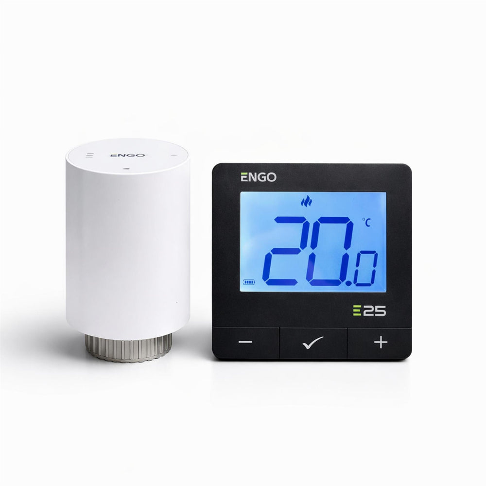 ENGO E25 Smart Thermostat Kit Zigbee Radiator Control Black ENGO