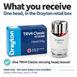 Drayton TRV4 Classic Thermostatic Radiator Valve Sensing Head Only - Chrome and White, Part 07 25 006 Drayton
