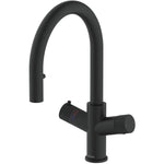 LavaTap 4 in 1 Boiling Water Tap Swan Neck Instant Hot Water Kitchen Mixer Tap Only - Black LavaTap