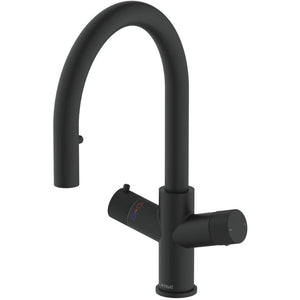 LavaTap 4 in 1 Boiling Water Tap Swan Neck Instant Hot Water Kitchen Mixer Tap Only - Black