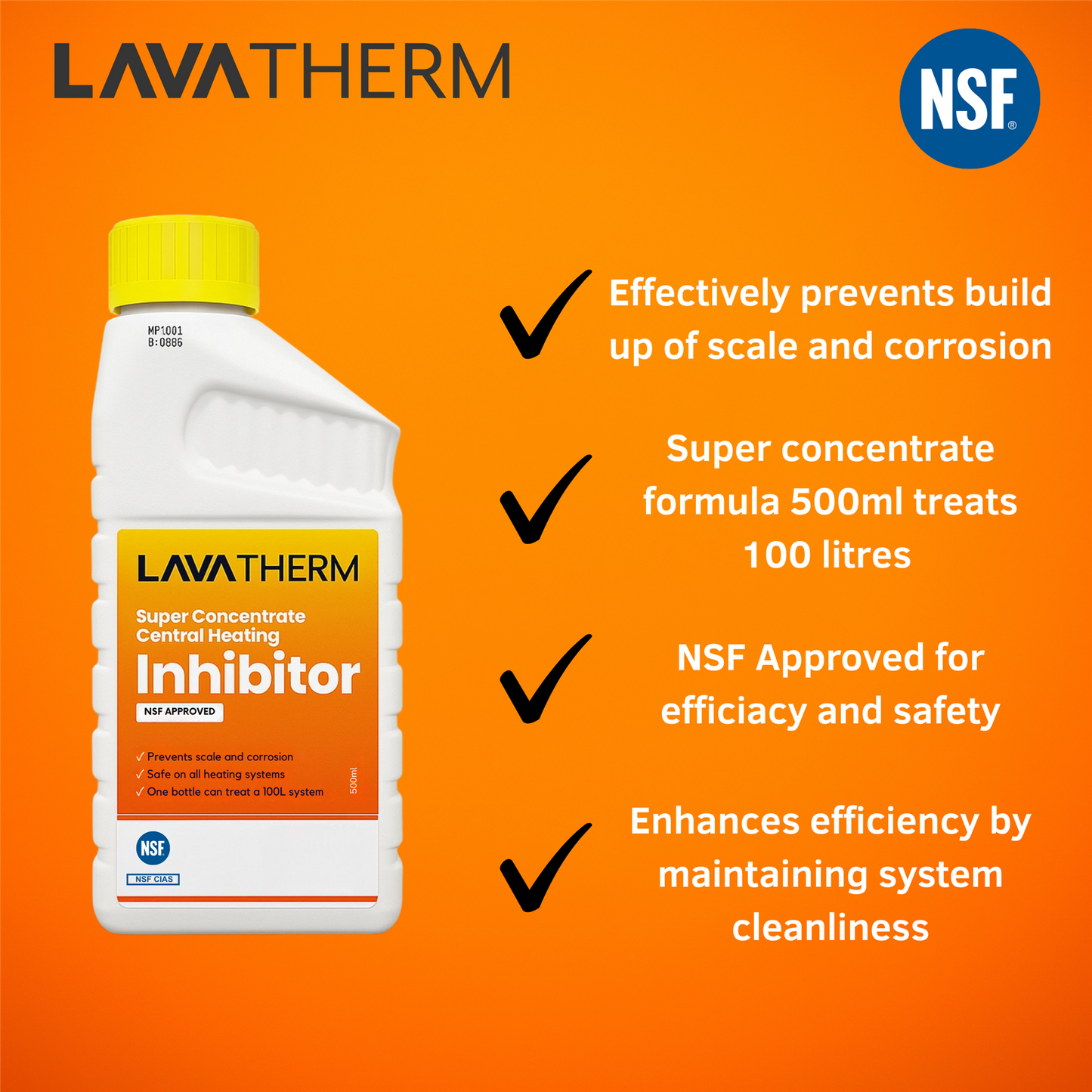 LavaTherm Super Concentrate Central Heating Inhibitor 500ml LavaTherm - Close Up Detail