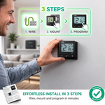 ENGO E7-RFB Wireless Thermostat - Black ENGO Controls