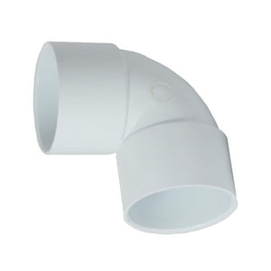 40mm Solvent Weld 90 Degree Elbow Knuckle Bend - White