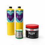 LavaTherm Soldering Bundle 2 x 400g MAPP Gas Soldering Bundle with 500g Lead Free Solder Wire and 475g Solder Flux LavaTherm