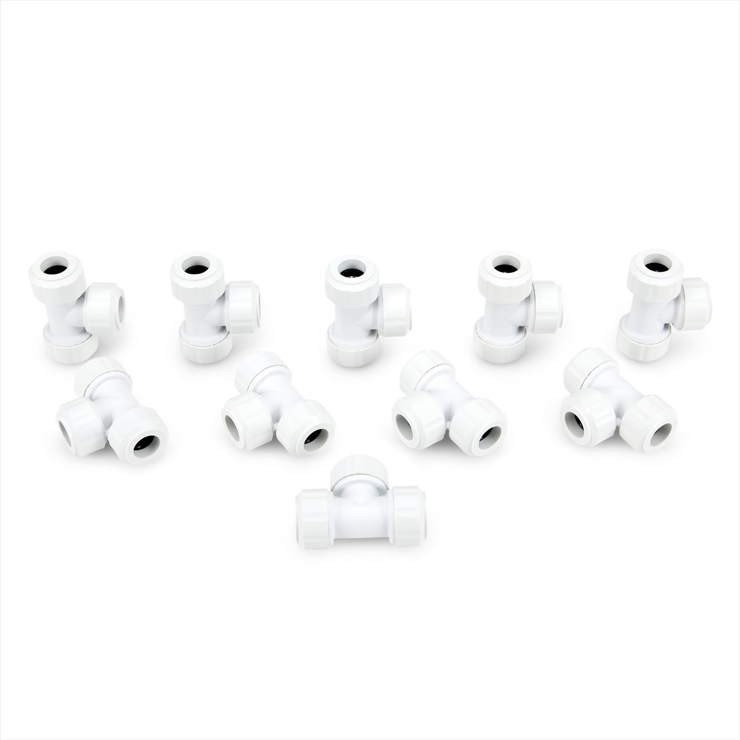LavaPlumb 15mm Pushfit Tee White 10 Pack