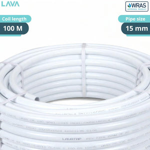 LavaTap 15mm PEX Barrier Pipe White 100m Coil