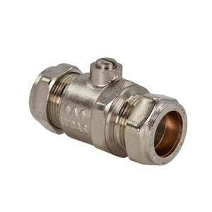 15mm Chrome Full Bore Heavy Duty ISO Isolation Valve Compression