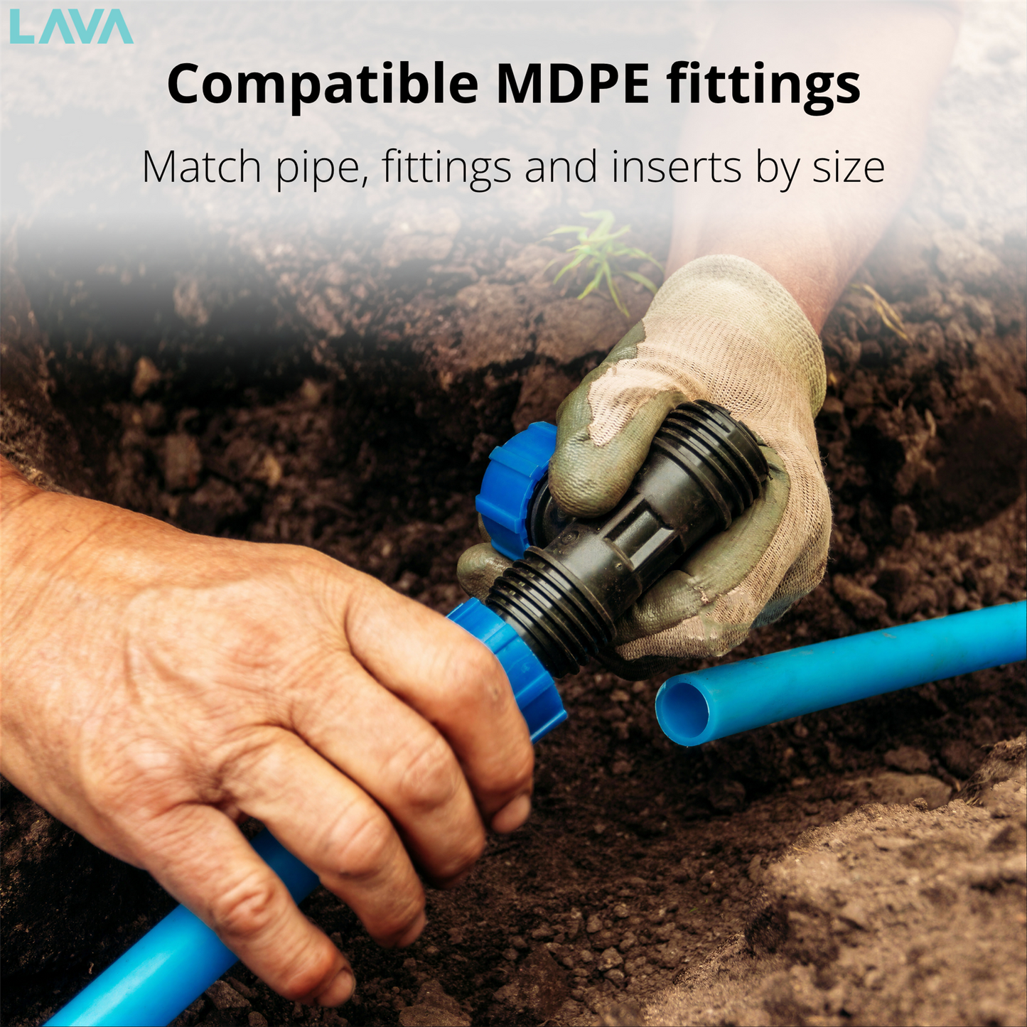 LavaTap 25mm MDPE Pipe Blue 100m Roll LavaTap
