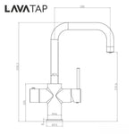 LavaTap Brass 3-in-1 Square D Neck Boiling Water Tap (Tap Only) LavaTap - Feature Detail