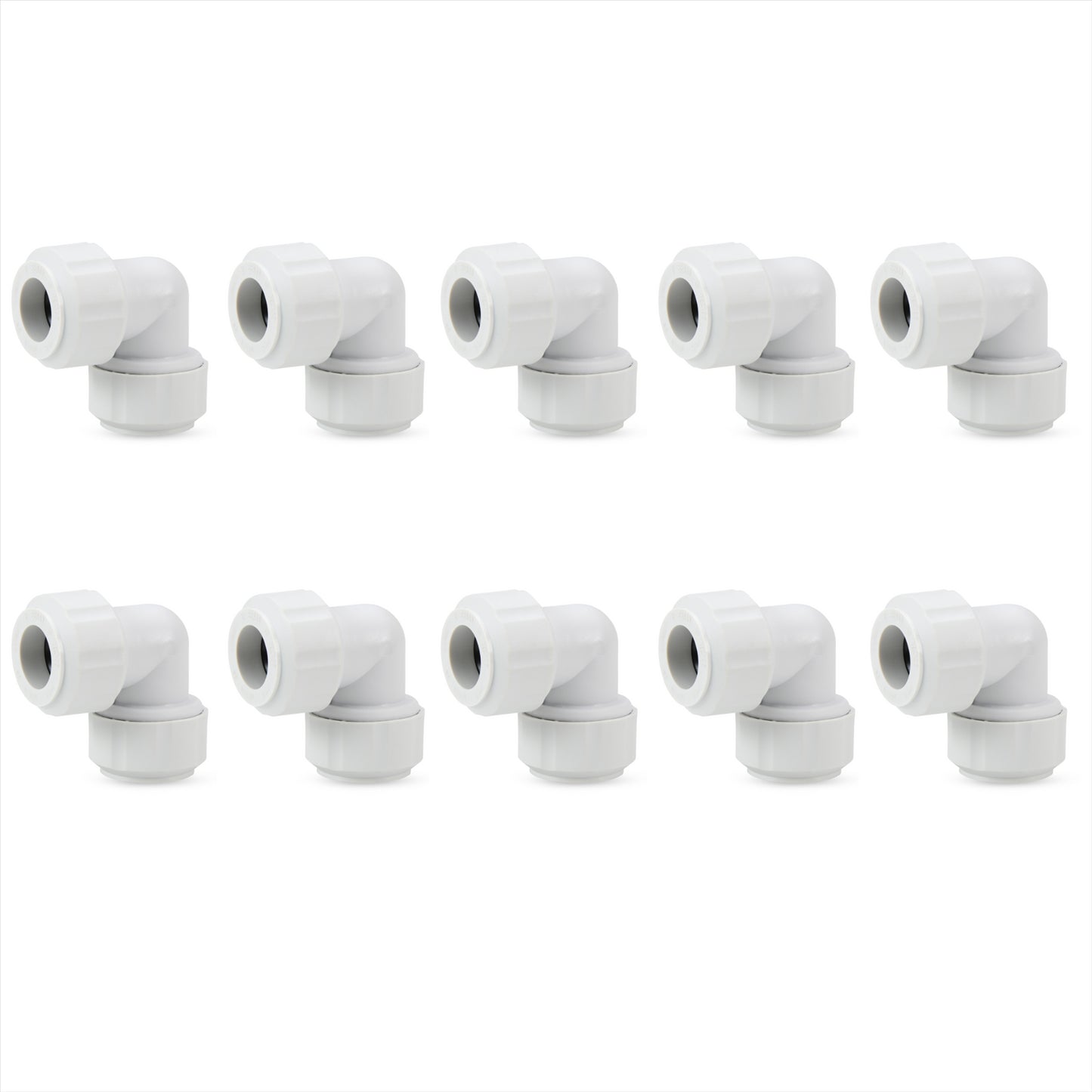 LavaPlumb 15mm Pushfit Elbow White 10 Pack