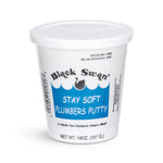 Black Swan Stay Soft Plumbers Putty 14oz Black Swan