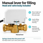 Drayton 27100 2-port motorised zone valve, 22mm, complete with valve body and actuator – view 7