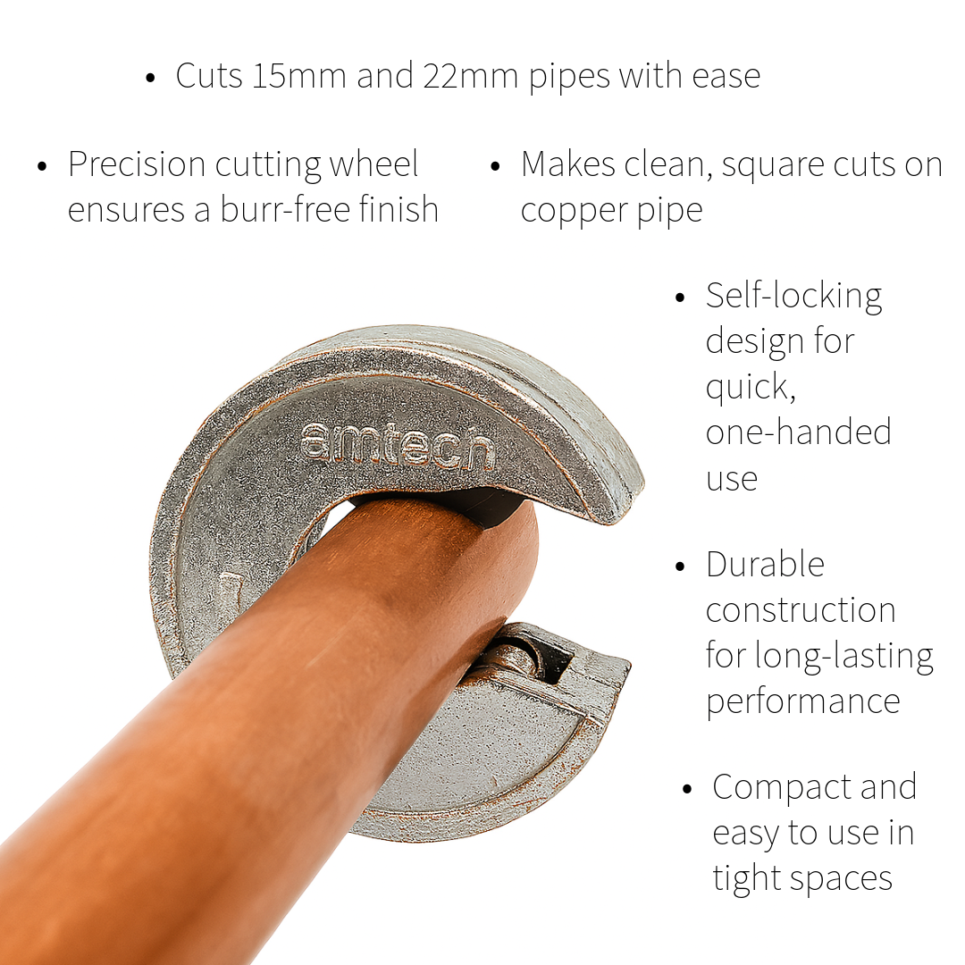 Amtech 15mm Pipe Cutter Amtech - Rear View