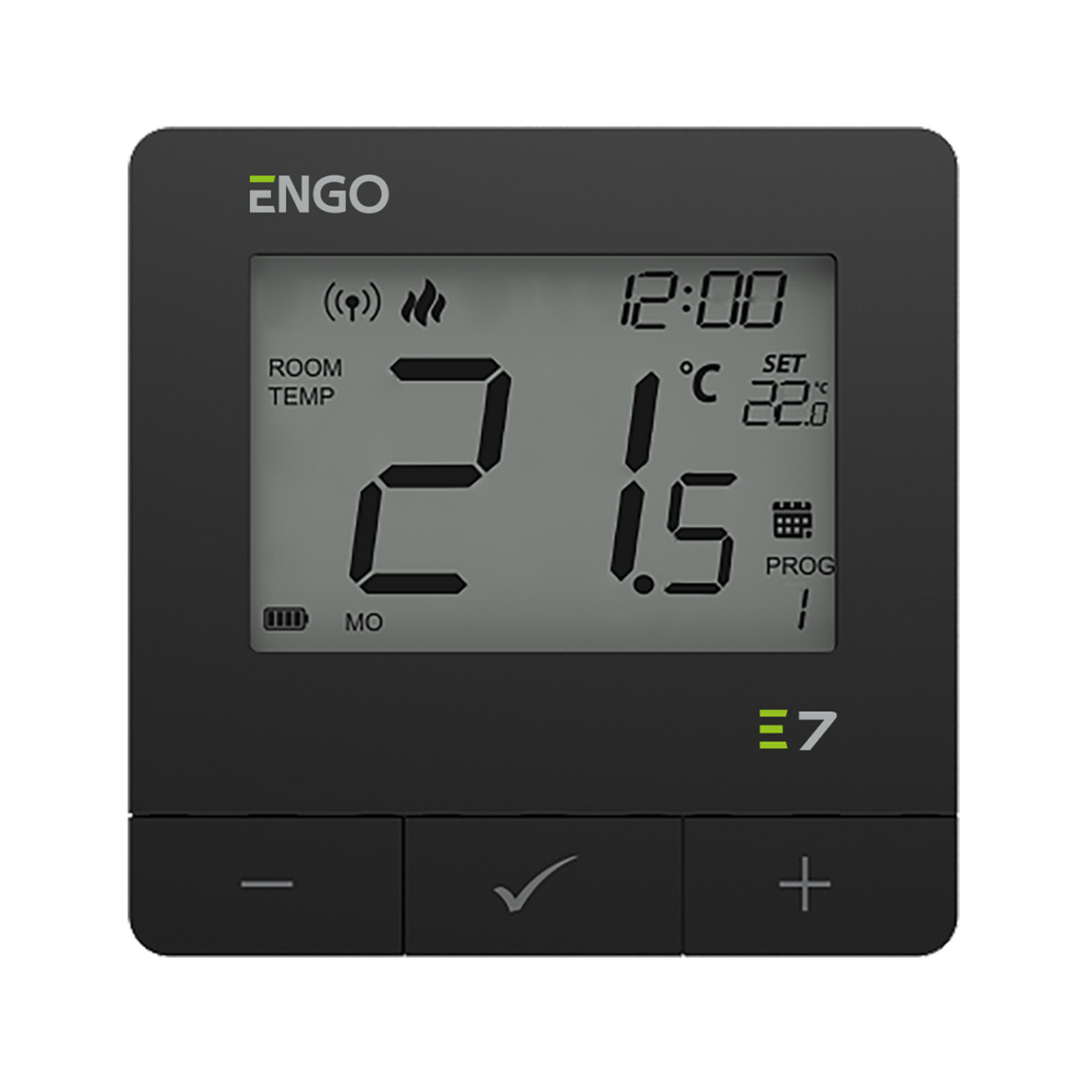 ENGO E7-RFB Wireless Thermostat - Black ENGO Controls