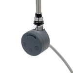 Dual Fuel Kit Thermostatic 300W Towel Rail Heating Element - Anthracite Lava Wholesale - Angle View